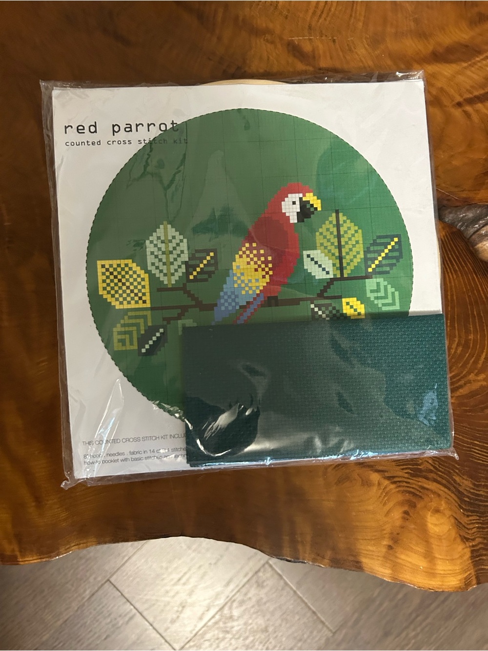 🧵 Diana Watters "Red Parrot" Modern Cross Stitch Kit 🦜